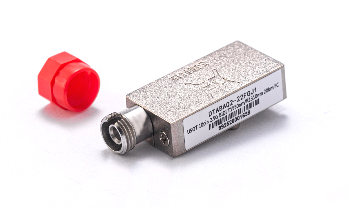 10-pin BIDI single-fiber bidirectional FC interface mini-sff optical Transceiver